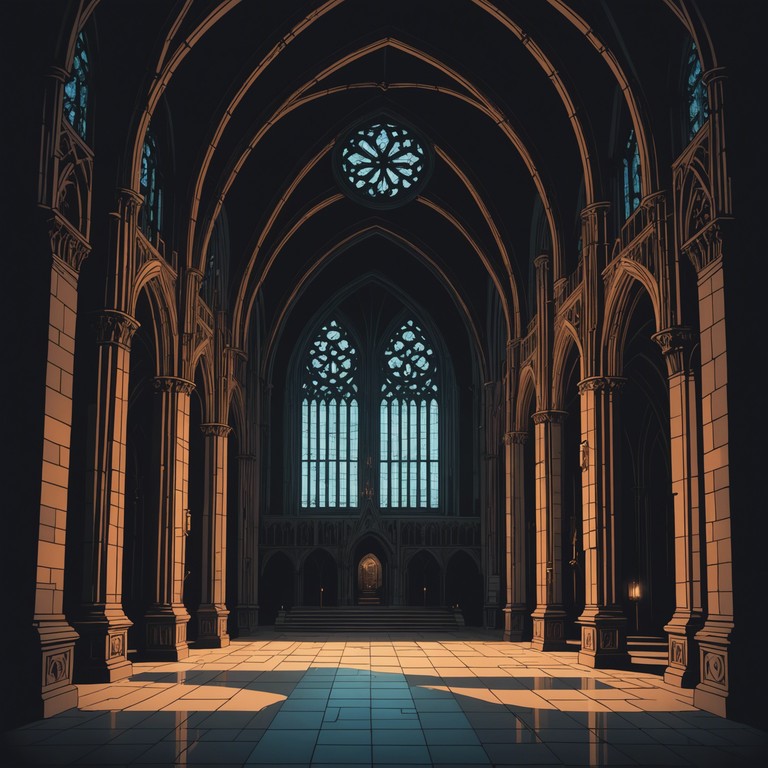 This composition evokes the eerie yet majestic atmosphere of a dimly lit baroque cathedral, filled with the echoes of its dark past. The deep, resonant tones of the harpsichord construct a deeply emotional melodic narrative, enveloped by the overwhelming sense of history and mystery that only centuries old stone walls can possess.