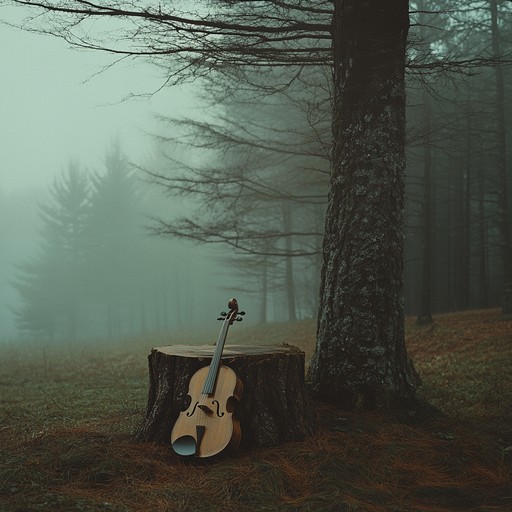 A haunting instrumental bluegrass piece that captures the eerie atmosphere of mist shrouded appalachian forests, featuring melancholic fiddle melodies that echo through the towering pines.