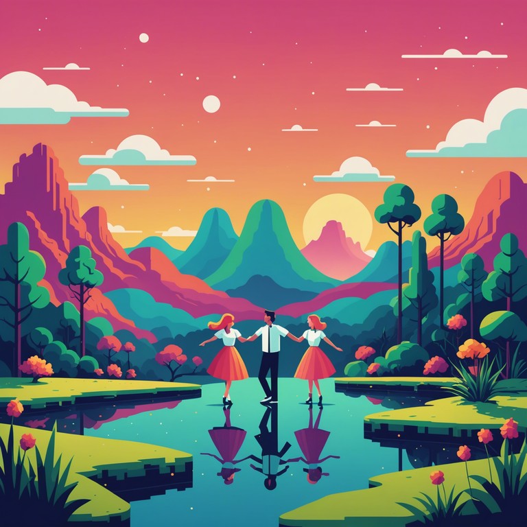 A playful and engaging electronic composition featuring bouncy synthesizer melodies and quirky blips that evoke a whimsical, pixelated video game world. The lively beats and joyful harmonies make it ideal for bringing an upbeat vibe to any setting.