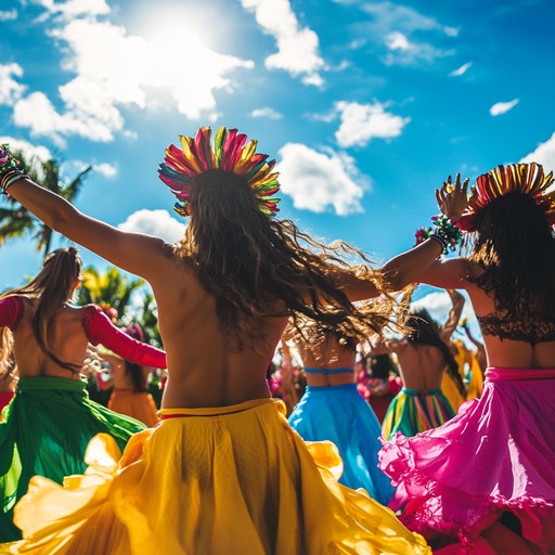 An enchanting fusion of traditional bhangra beats with modern carefree elements, capturing the essence of joy and celebration, transporting listeners to sunlit fields during a radiant festival