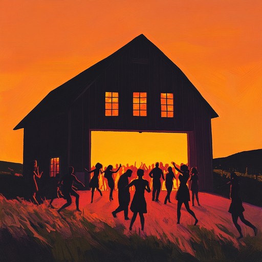 An energetic instrumental track featuring lively banjo plucking, vibrant fiddle melodies, and a driving rhythm section, creating a joyous and danceable atmosphere perfect for summer nights. Ideal for capturing the spirit of country dance floors and barn parties