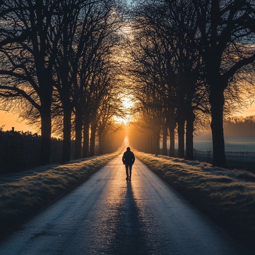 This instrumental german schlager piece features soothing accordion harmonies and reflective melodies that transport the listener to quiet moments of contemplation along deserted pathways, invoking feelings of nostalgia and yearning.