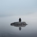 peaceful reflection in quiet solitude