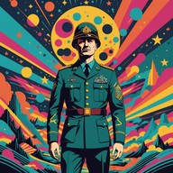 military beats in a psychedelic vortex