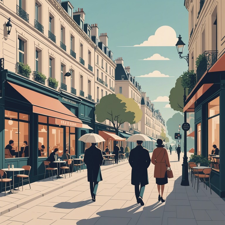 Imagine strolling through the cobbled streets of paris as the city energetically awakens, with cafes setting up and flowers blooming around, all encompassed in this musical masterpiece guided by the cheerful accordion melodies.