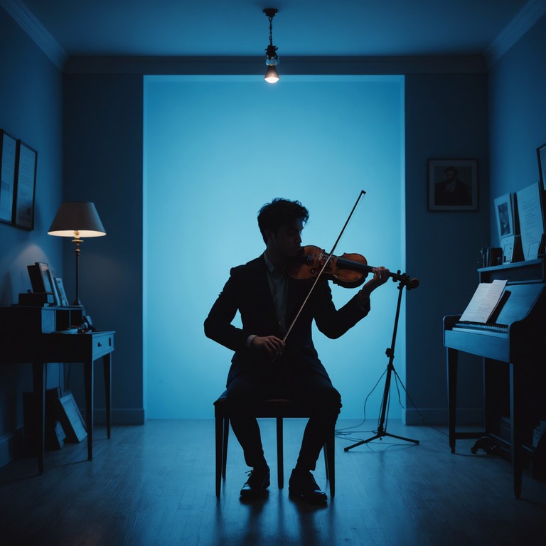 In an intimate broadway setting, a solo violin bridges the emotional arc of profound contemplation to newfound hope. The music weaves through themes of vulnerability and personal growth, filling the theatre with a heartfelt and inspiring atmosphere.