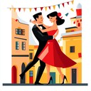 energetic and lively tango with uplifting joyous melodies