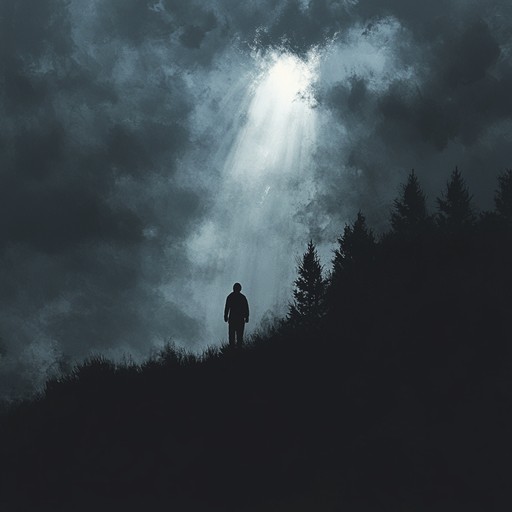 An evocative darkwave instrumental that starts with moody synths and pulsating basslines, gradually building with uplifting harmonies and arpeggios. The piece represents a passage from darkness to light, embracing the duality of shadow and hope, culminating in a powerful, uplifting finale that resonates emotionally.