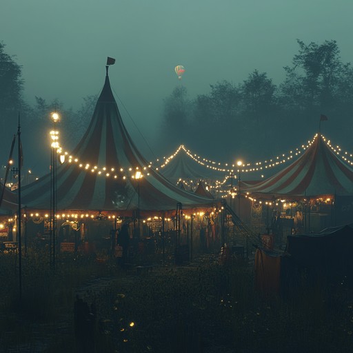 An instrumental piece that captures the eerie and enigmatic atmosphere of a nighttime carnival, with haunting melodies and subtle rhythms that evoke feelings of wonder and intrigue.