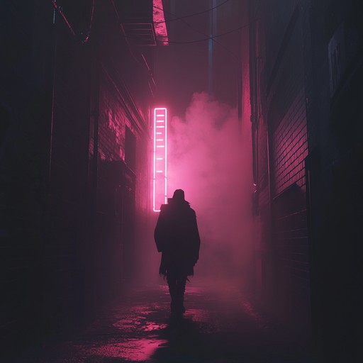 As the clock strikes midnight, a haunting saxophone melody leads you through foggy alleyways tinged with neon lights. The piano follows subtly, creating an atmosphere of suspense and intrigue.