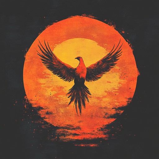An instrumental metal piece that starts with a soft melody and gradually builds into a powerful, uplifting anthem, symbolizing overcoming obstacles and emerging stronger