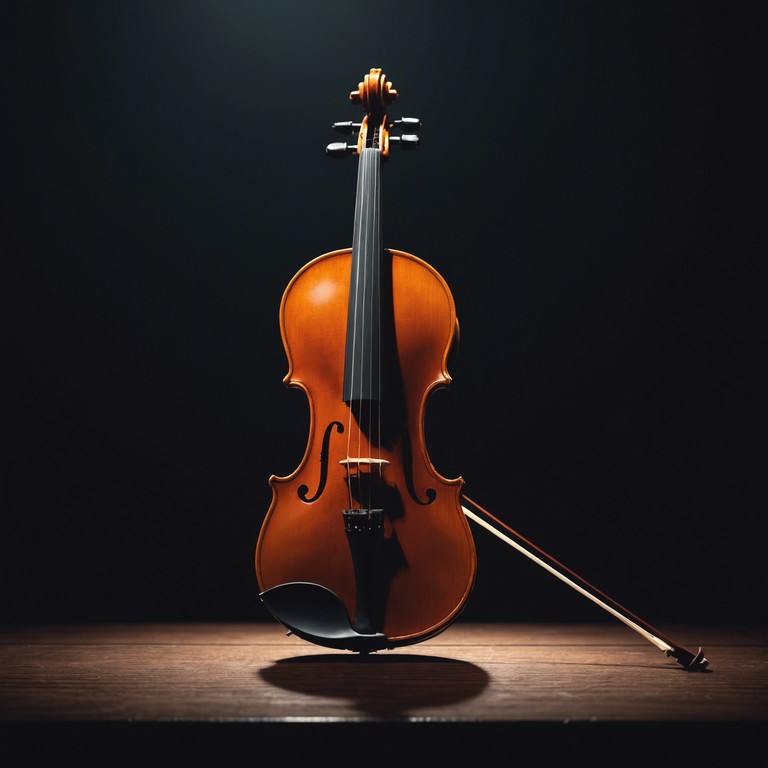 A solitary violin plays a heart stirring melody, evoking the powerful emotions of nostalgia and romance, intensified by the subtle interplay of silence and sound that underscores a narrative of lost love and enduring yearning.