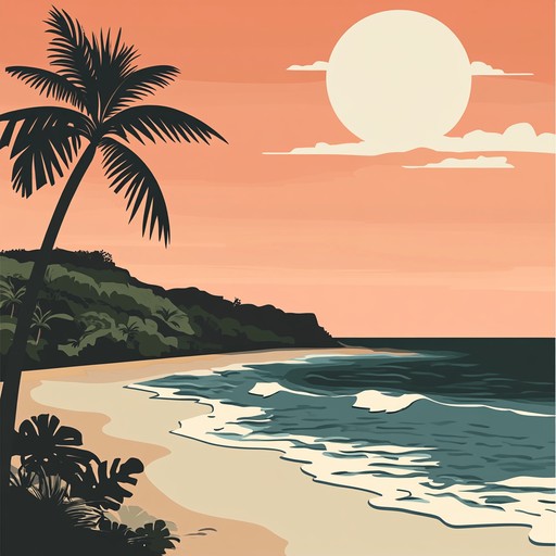 An instrumental calypso piece featuring steel drums and soft rhythms, creating a reflective mood reminiscent of peaceful evenings by the sea