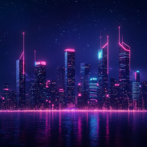 Transport listeners to a vibrant cityscape with infectious, catchy melodies underpinned by retro futuristic synths and a driving bassline. The track combines elements of classic synthpop with a modern twist, creating an irresistible groove perfect for night time adventures in a neon lit metropolis.