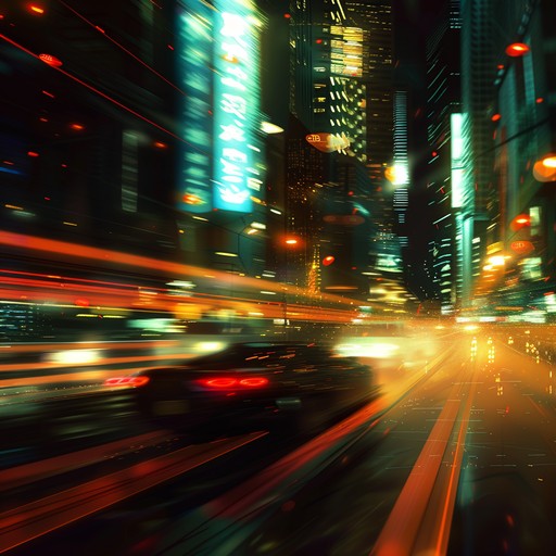 A thrilling edm composition simulating the intensity of a high speed chase through neon lit urban environments. Synthesizers build suspense, while deep basslines and syncopated rhythms create a sense of urgency. The track evolves with ethereal pads and sharp, alarm like effects, offering an edge of your seat musical experience.