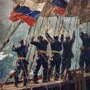 vibrant instrumental celebrating russian naval rebellion and historic spirit.