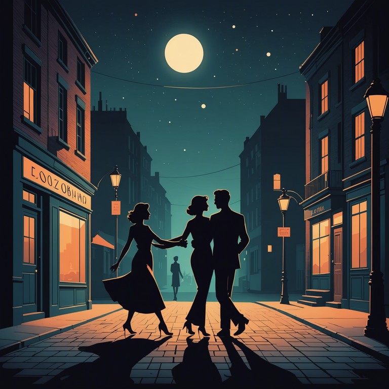 In this provocative and intense track, the haunting resonance of a bandoneon intertwines with a dense tapestry of orchestral strings, capturing the essence of a gritty urban tango dance. Set under the dim glow of a street lamp, each note embraces the raw energy of night's darkest hours, crafting a tantalizing tango that’s both retro and distinctly modern.