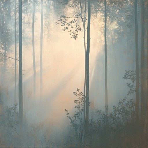 In this tranquil composition, a single wooden flute captures the essence of a mysterious, fog filled forest at dawn. Natural sounds merge subtly with a gentle melodic line that wanders like a brook through ancient trees, embodying the spirit of nature and solitude. In this tranquil composition, a single wooden flute captures the essence of a mysterious, fog filled forest at dawn. Natural sounds merge subtly with a gentle melodic line that wanders like a brook through ancient trees, embodying the spirit of nature and solitude.