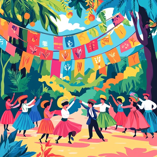 An upbeat, cheerful tune inspired by traditional folk dances, featuring lively melodies that evoke images of joyful gatherings and celebrations in rustic settings.