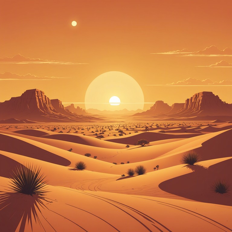 This track is designed to transport the listener to a tranquil desert oasis at dusk, using soft rhythms and a gentle melody to evoke the peace and beauty of the sand dunes under a gradient evening sky.