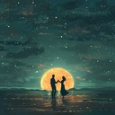 gentle melodies weaving a romantic, magical night sky