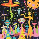 quirky upbeat melody with otherworldly and joyous undertones.