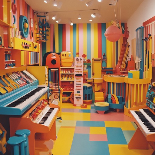 This composition marries funky, infectious rhythms with the delightful tones of toy instruments, whisking listeners to a cheerful, nostalgic playground with every note This composition marries funky, infectious rhythms with the delightful tones of toy instruments, whisking listeners to a cheerful, nostalgic playground with every note