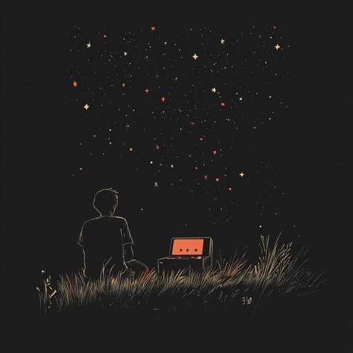 A nostalgic journey back to the era of classic video games, evoking the simplicity and enchantment of pixelated adventures. The track uses iconic 8 bit sounds to create a starlit musical landscape, perfectly blending retro video game aesthetics with a sense of late night wonder.