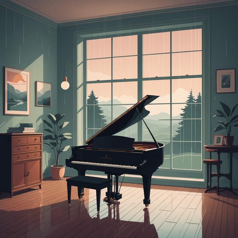 As the piano keys tap out notes reminiscent of raindrops, this alternative version of the track maintains a soothing and contemplative atmosphere ideal for meditation or relaxation sessions.