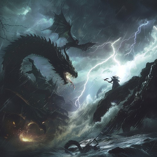 An intense heavy metal track with blistering guitar solos, aggressive drumming, and a relentless pace designed to evoke the epic battles found within a storm's wrath. Ideal for adrenaline fueled moments.