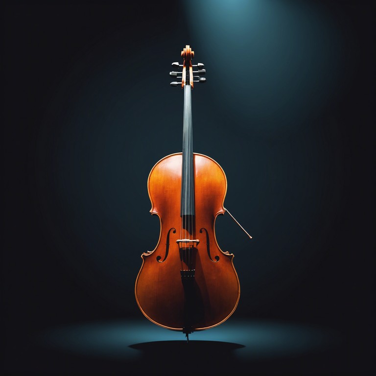 This piece draws on the lush, emotive capabilities of a solo cello playing in a dark, whisper soft dynamic, capturing the essence of a sultry night filled with quiet, intense emotions. The music progresses from gentle strokes to rich, deep waves of sound, suggesting a story of unspoken passions and tender closeness