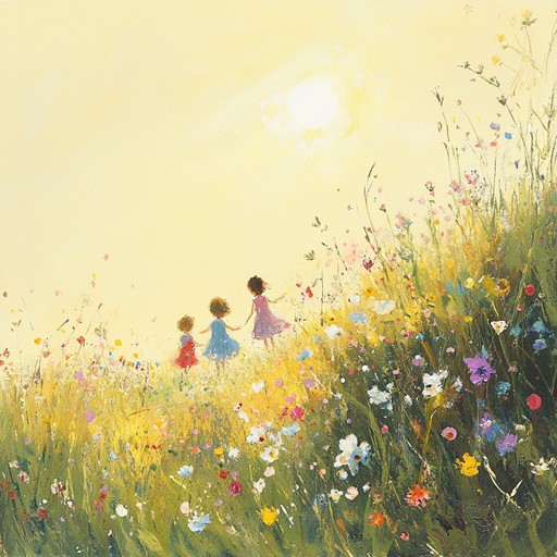 A cheerful waltz evoking the innocence and playfulness of a sunny summer meadow. The melody is bright and uplifting, drawing listeners into a carefree and joyous atmosphere. Imagine children running through fields of daisies, with butterflies fluttering around, all encapsulated within the elegant structure of a classical waltz. A cheerful waltz evoking the innocence and playfulness of a sunny summer meadow. The melody is bright and uplifting, drawing listeners into a carefree and joyous atmosphere. Imagine children running through fields of daisies, with butterflies fluttering around, all encapsulated within the elegant structure of a classical waltz.