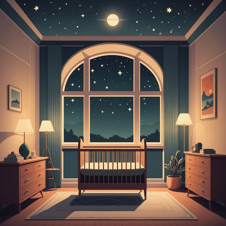 This instrumental features a gently played piano, weaving together a melody that combines serenity with a touch of playfulness ideal for winding down in the evening or soothing a child to sleep. The composition encapsulates the quiet joy of the night's onset, providing a peaceful soundscape.