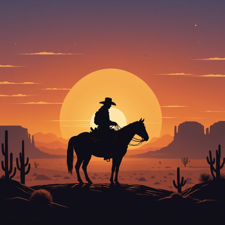 This instrumental track captures the expansive and mysterious atmosphere of the wild west through haunting tones that mimic the swirling winds and shifting sands of a vast desert. Evoking images of an untouched frontier, the composition relies on the natural sounds of the acoustic guitar, blending minor chords and echoing notes that create a feeling of isolation and intrigue