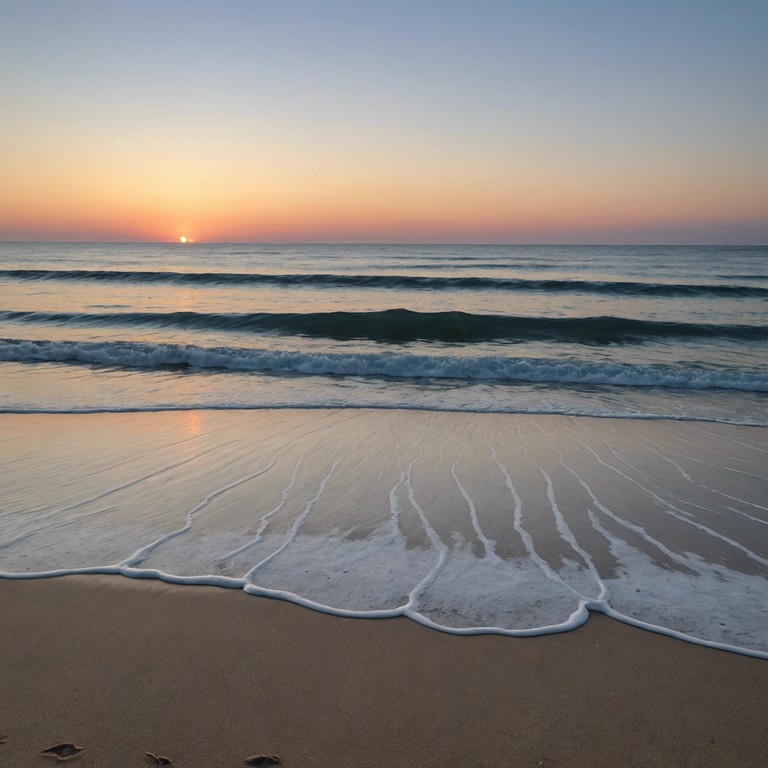 This alternative version also centers around the calming tones of a steelpan, with added ambient sounds that resonate with the peaceful ebbing of ocean waves, capturing the essence of tranquility that only a quiet beach at dusk can manifest.