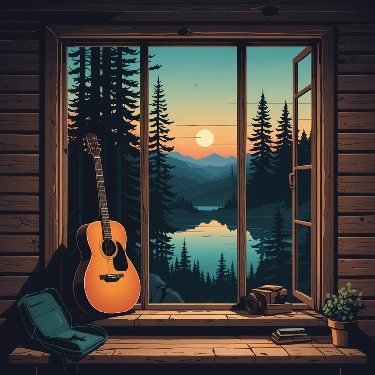 Echoes in the cabin brings to life the essence of traditional americana, with each chord telling part of a larger story of heritage and timeless landscapes. The music sets a contemplative and cozy atmosphere, ideal for reflection and relaxation.