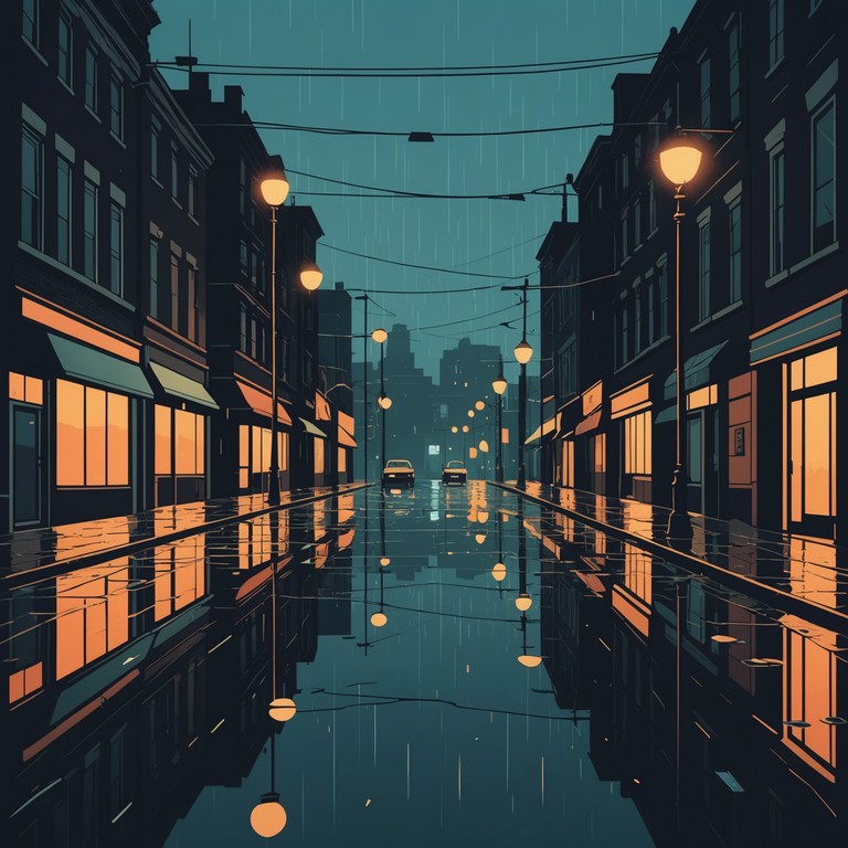 An instrumental piece where each note tells a shadowed story of solitude amidst the bustling city life. The song combines a sadcore aesthetic with an energetic tempo, emphasized by the haunting sounds of a lone electric piano. The urban atmosphere is painted with melancholy yet contains bursts of energetic pulses that metaphorically represent fleeting moments of hope in a sea of introspective despair.