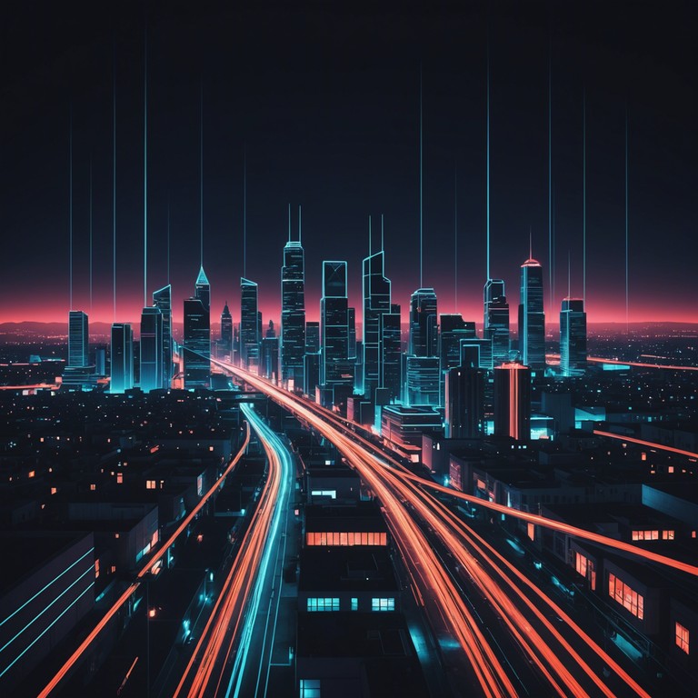 Imagine a high speed chase through a futuristic cityscape at night, lit by neon lights. This track combines classic funk rhythms with a feeling of urgency and modernity, featuring sudden tempo changes and a groovy bass line that keeps listeners on the edge of their seats.