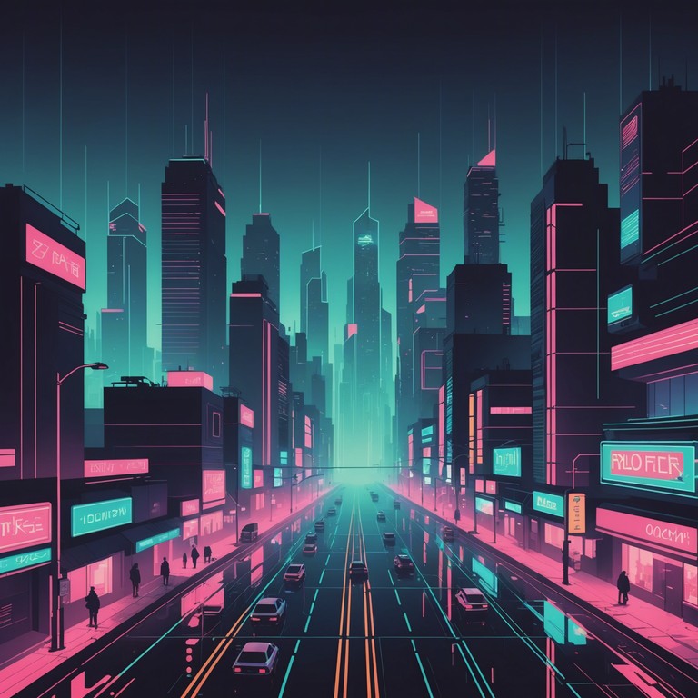 Explore the enigmatic side of cyberpunk through darkwave lenses, as dense synths layer with pulsating beats creating a soundscape that's both haunting and invigorating. This alternative version takes you deeper into the alleys and neon buzz of a cyberpunk city at night.