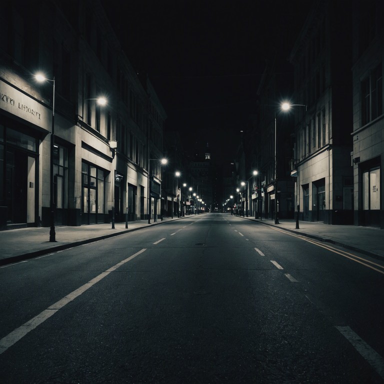 In this track, the essence of a late night ride through misty streets is captured through a mesmerizing blend of deep bass lines and echoing synth melodies. The soundscape evokes a sense of solitary introspection as the world sleeps around an unknown traveler. The use of subtle vinyl crackles enhances the nostalgic vibe, transporting the listener to a surreal nocturnal adventure.