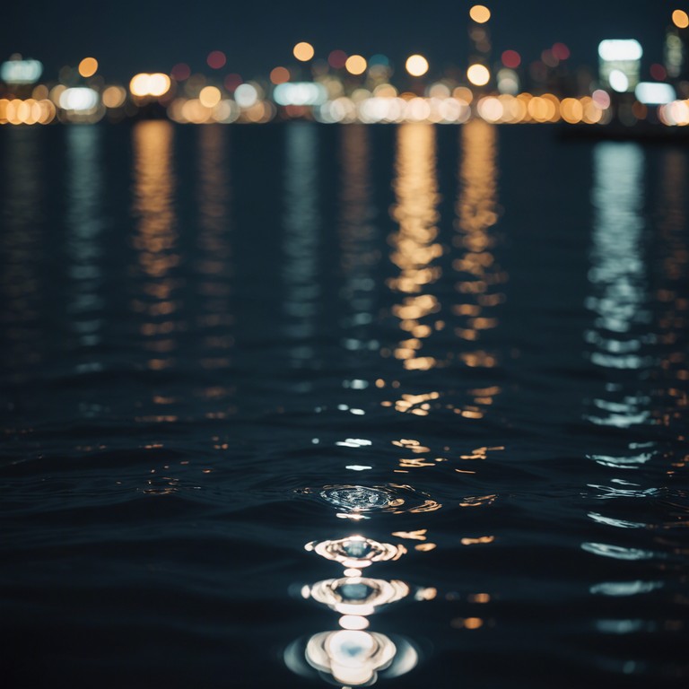 A quieter version of the earlier description, focusing more deeply on the introspective elements and the interplay of moonlight with gentle rhythms and soft piano tunes