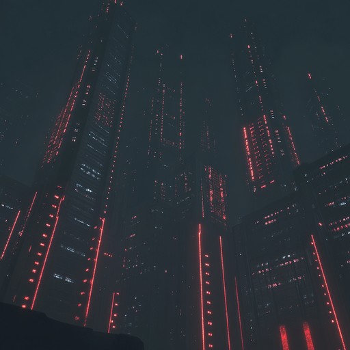 An instrumental journey through a futuristic city, where heavy synth melodies and driving rhythms create a dramatic atmosphere of fading neon lights and lost memories.