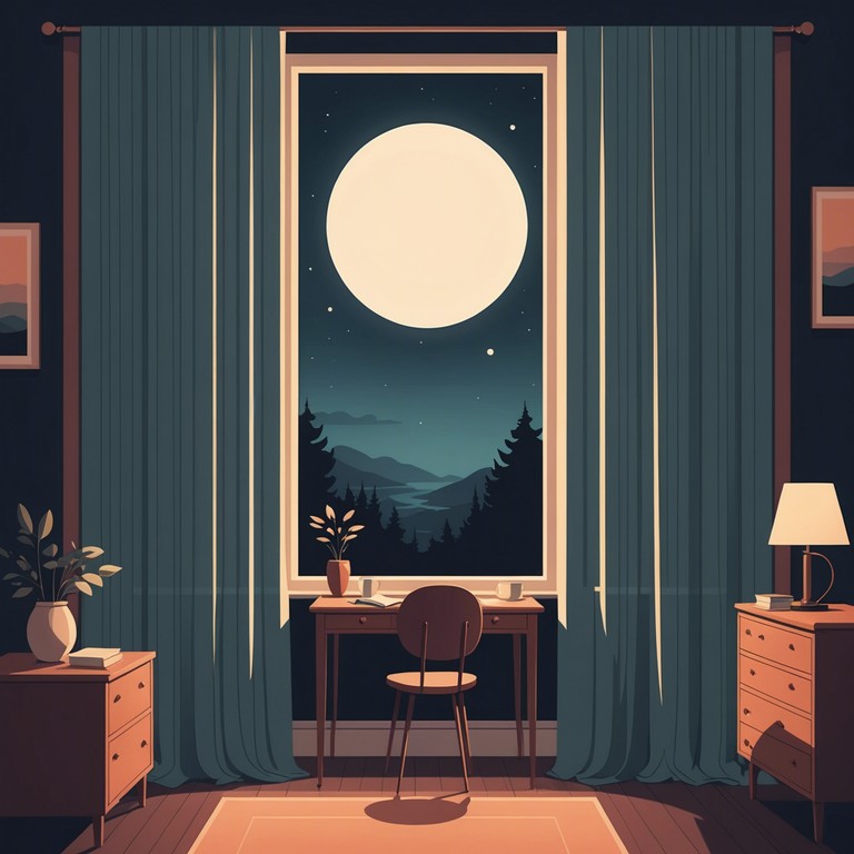 A serene soundscape for thoughtful evenings, featuring gentle tones that foster a calming and comforting environment, inviting one to unwind and reflect amidst the soft, melodious background.