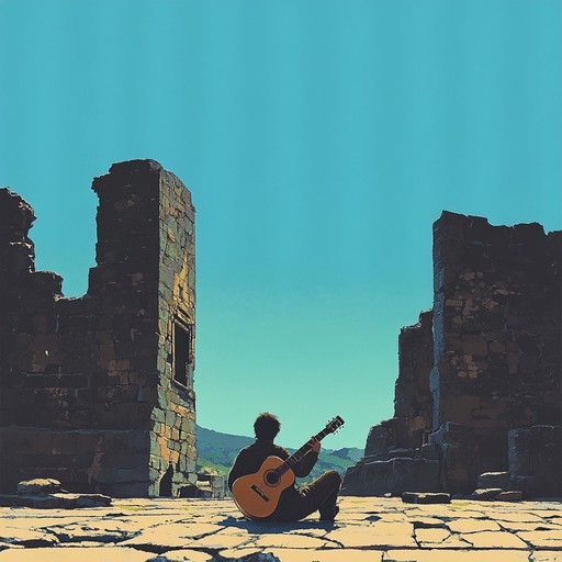 In this piece, a single classical guitar captures the essence of an ancient, forgotten civilization. Delicate plucking and emotive strumming evoke scenes of old world majesty, intertwining melody and history into a delicate musical tapestry.