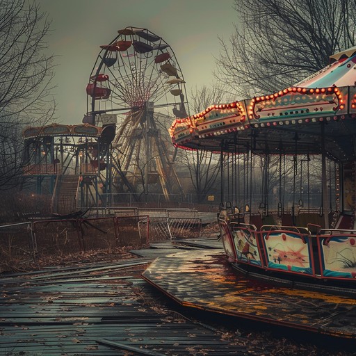 Enter a bizarre carnival world where spooky calliope tunes blend with darkly humorous melodies. This hauntingly whimsical track paints an eerie, quirky atmosphere perfect for a ghostly amusement park.