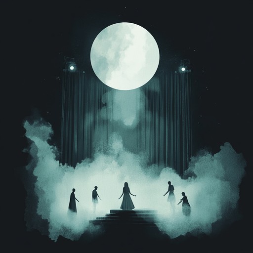 Immerse yourself in an enchanting instrumental journey where haunting theremin tones merge with ambient soundscapes, evoking the ambiance of a spectral cabaret beneath a moonlit sky. The piece conjures images of ghosts dancing in the dim glow of vintage lamps, where reality blurs with the supernatural.