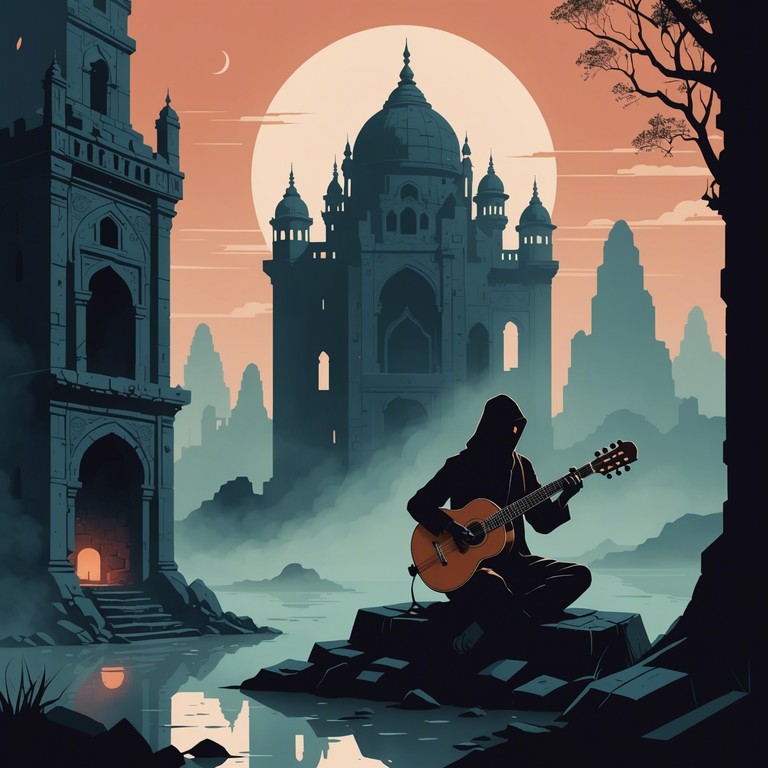 An intricate play of haunting sitar and edgy guitar riffs brings about a track that feels like a deep descent into past lifetimes, blending spirituality with an air of suspense and foreboding.