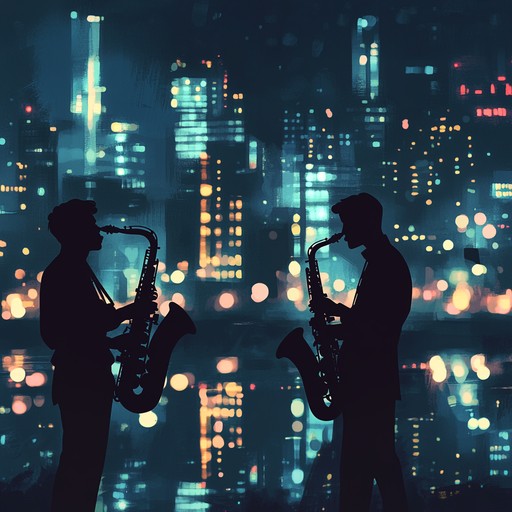 An instrumental swing piece that combines traditional swing rhythms with edgy modern elements, creating a rebellious and energetic atmosphere. The composition features bold brass sections, syncopated rhythms, and hints of urban jazz, capturing the spirit of a nighttime cityscape filled with excitement and unpredictability.