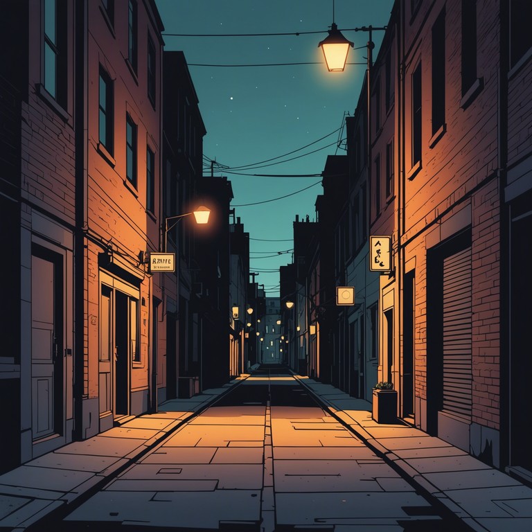 This composition embodies the grit of urban life, where the heavy, resonant basslines mimic the echoes of a city at night, enhanced by the subtle background of synthesized melodies creating an atmosphere of intrigue and suspense. The soundscape is structured to reflect the tension and unpredictability of the city's underbelly.