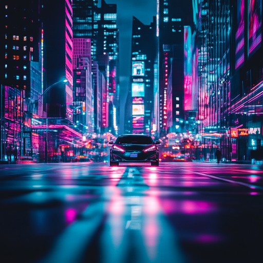 A soulful journey through shimmering synth landscapes and heartfelt grooves, perfect for a melancholic yet uplifting nighttime drive through neon lit city streets. The music combines the nostalgic synth textures of new wave with soulful melodic expressions, invoking a sense of longing and distant memories while offering a modern, polished sound.